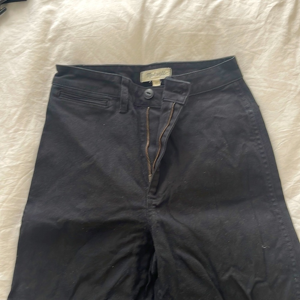 Madewell wide leg black pants size 26